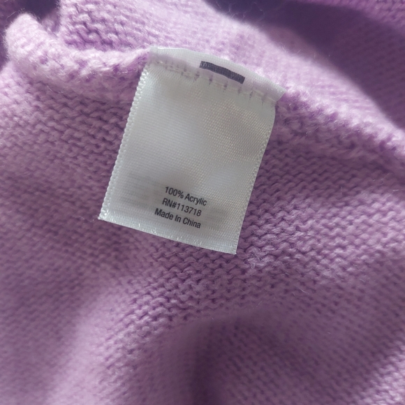 Allen B. By Allen Schwartz Women's Lavender Sweater Short Sleeve Size Medium - Picture 8 of 12